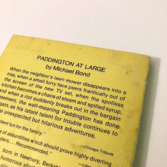 Vtg 1970 Paddington Bear At Large A Dell  Yearling Book Paperback Michael Bond - Picture 6 of 16